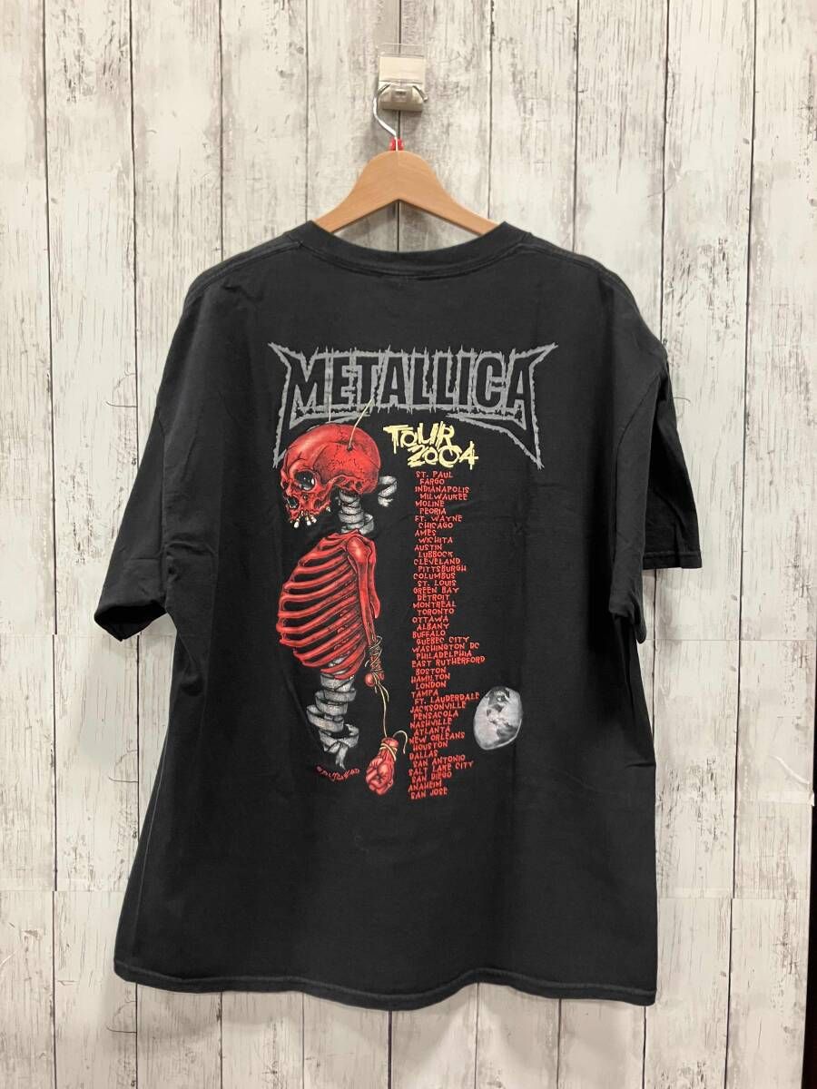 delta デルタ メタリカ 2004年 00 s PUSHEAD パスヘッド バンドTシャツ XL 肩日焼け コピーライト有り