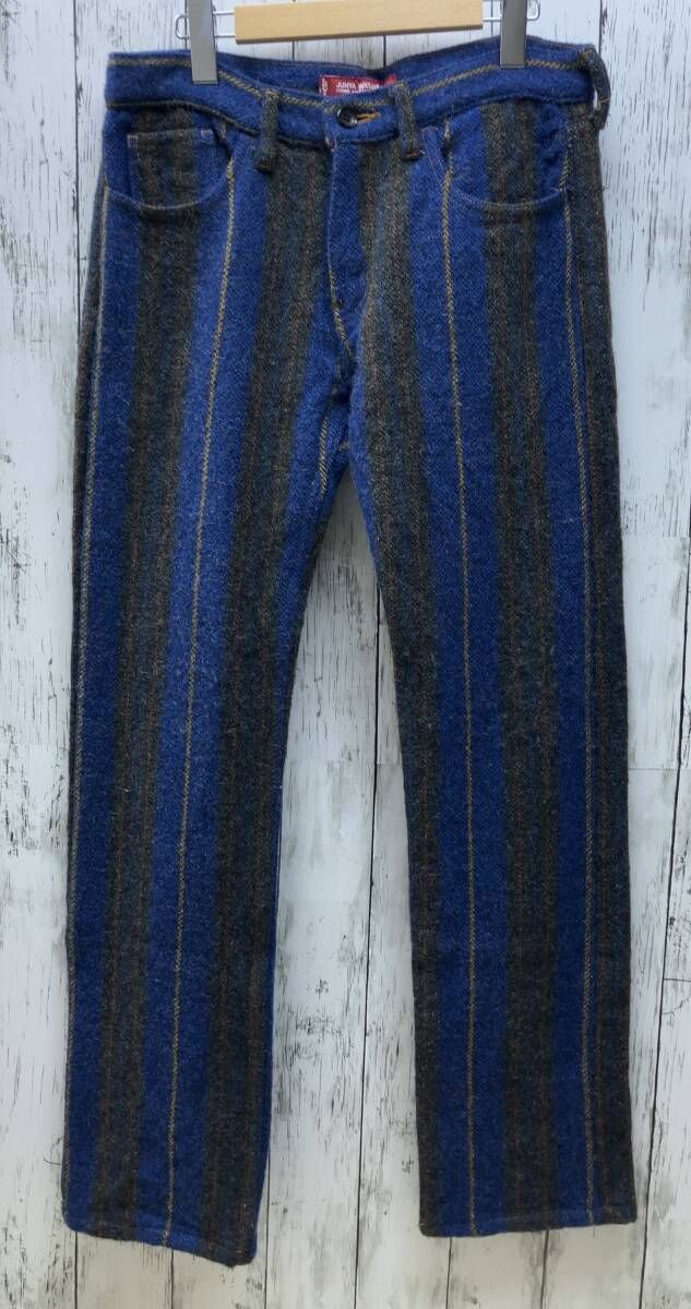 JUNYA Levis ジュンヤワタナベ リーバイス ウールパンツ WG P 06 ブルー系 ストライプ柄 マルチ メンズ M