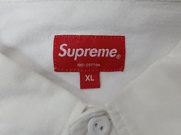 Supreme シュプリーム ホワイト サイズXL 半袖ポロシャツ 21SS Stripe