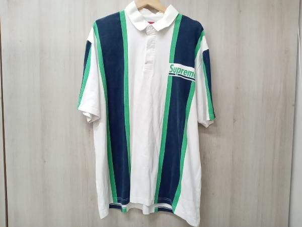 Supreme シュプリーム ホワイト サイズXL 半袖ポロシャツ 21SS Stripe
