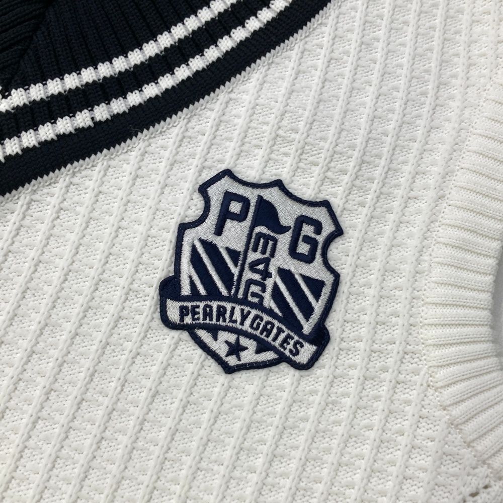 サイズ：1 PEARLY GATES パーリーゲイツ ニットベスト ホワイト系