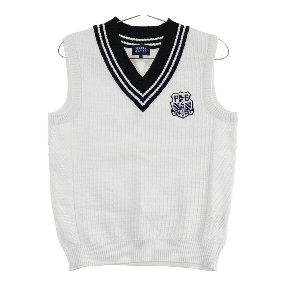 サイズ：1 PEARLY GATES パーリーゲイツ ニットベスト ホワイト系