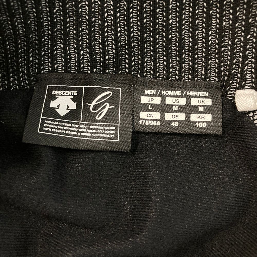 サイズ：L DESCENTE GOLF デサントゴルフ ウール混 切替 ニットジップ