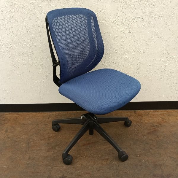オカムラ オフィスチェア 肘なし シルフィー C 631 XR FMP 3 製 ミディアムブルー ローバック メッシュ デスクチェア チェア イス