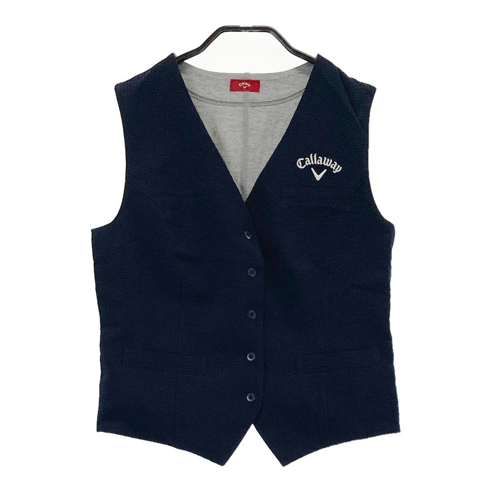 サイズ：M CALLAWAY キャロウェイ リバーシブル ベスト シアサッカー