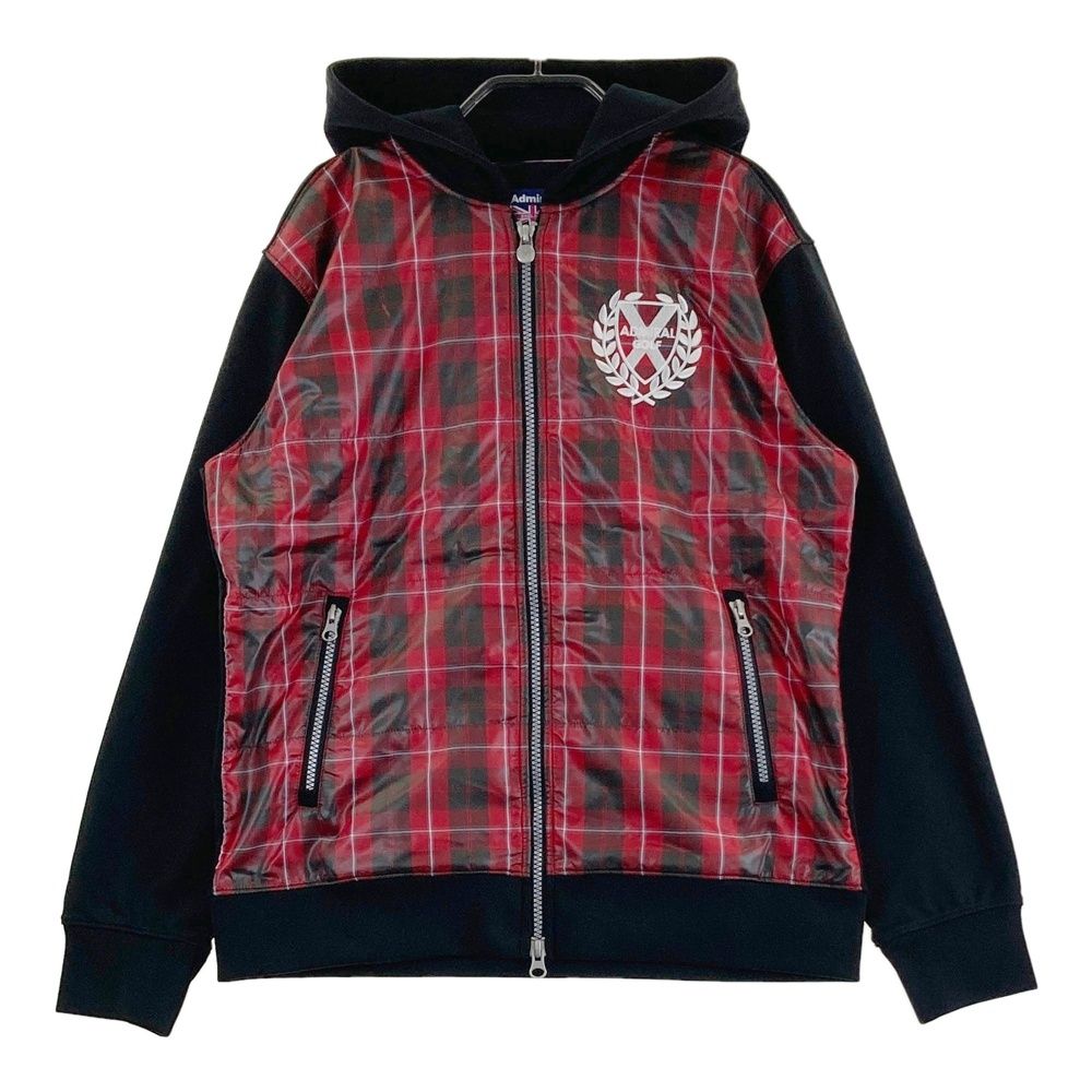 サイズ：L ADMIRAL アドミラル 切替ジャケット チェック レッド系