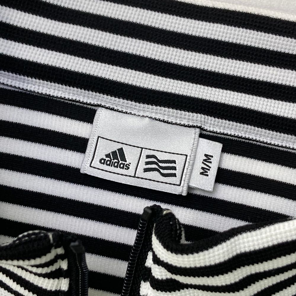 サイズ：M ADIDAS GOLF アディダスゴルフ ハーフジップ長袖Tシャツ