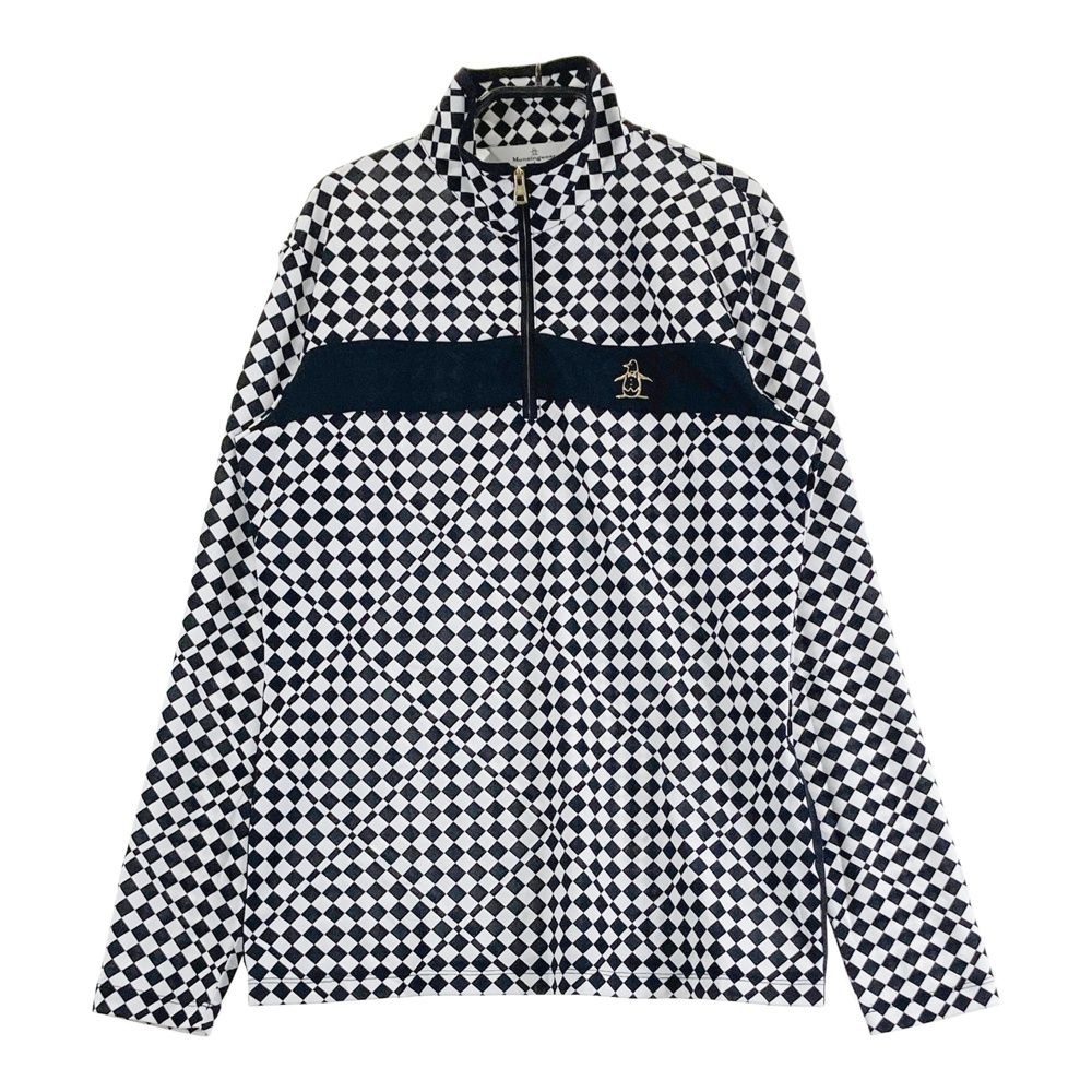 サイズ：L MUNSING WEAR マンシングウェア 長袖ハーフジップTシャツ 総