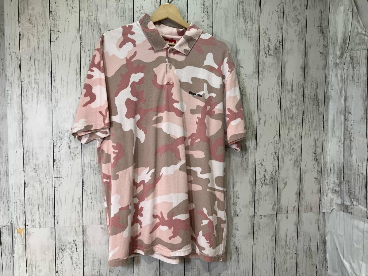 Supreme シュプリーム Washed Camo Polo 半袖ポロシャツ Lサイズ