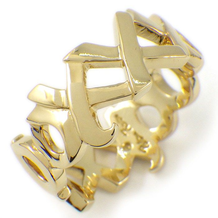 ティファニー Tiffany - Co. リング ラブ-キス XO グラフィティ K 18 YG 12.5号