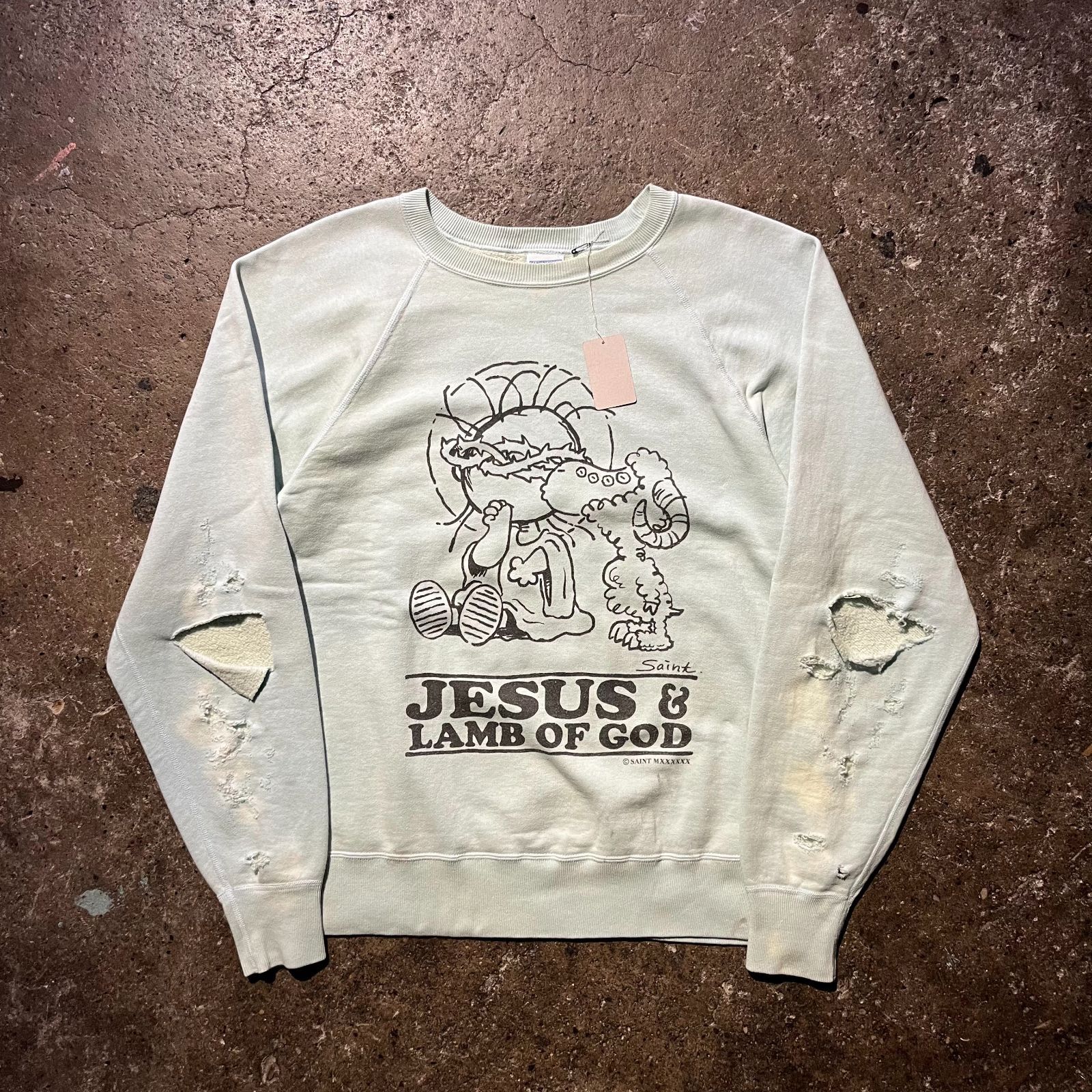 『セントマイケル』 (XL) 23aw JESUSプリントクルーネックスウェット SAINT Mxxxxxx 23aw JESUS CREW NECK SWEAT M SAINT MICHAEL セント