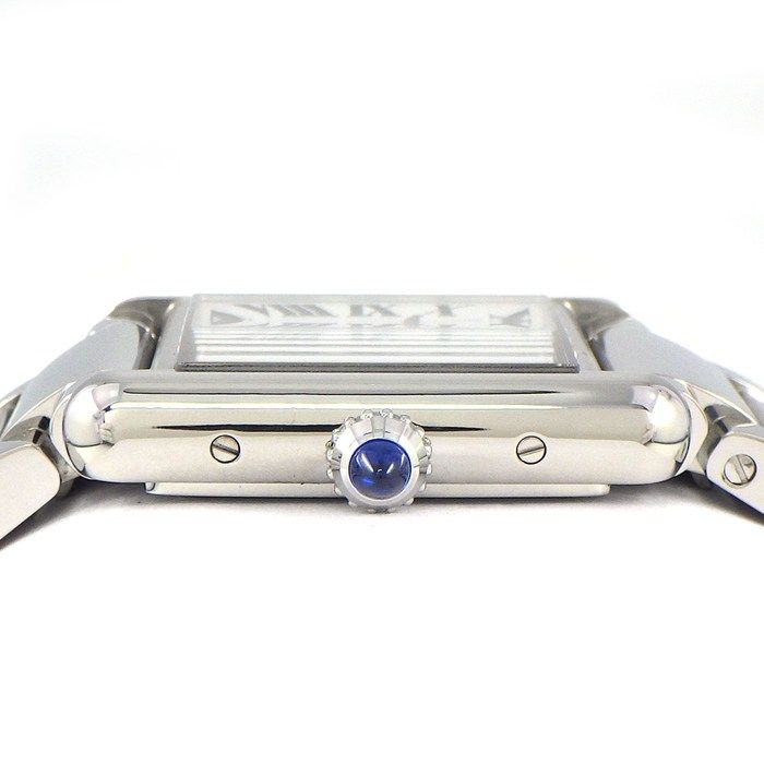 カルティエ Cartier 腕時計 タンク マスト SM レクタンギュラー シルバー文字盤 SS クオーツアナログ 箱 保付き