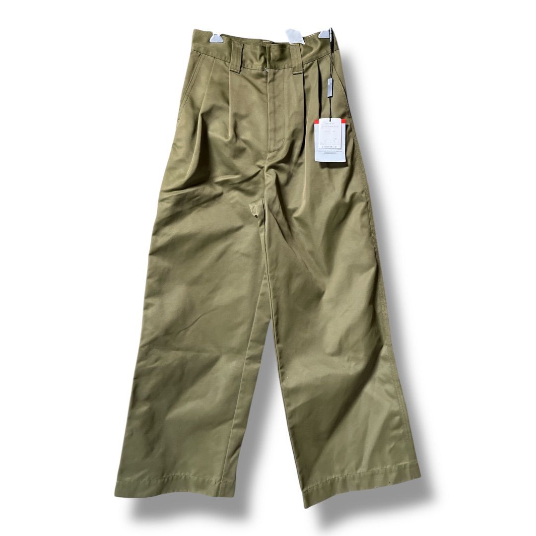 DOUBLE ダブル クロージング カーゴパンツ ツータック ワイドパンツ 定価25000円 レディース サイズ36 カーキ 18 No.K 967