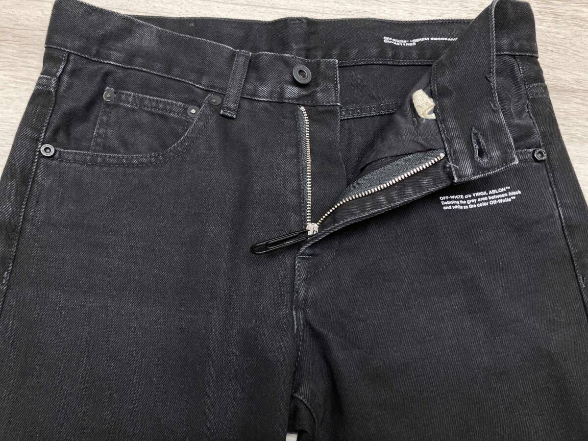 OFF-WHITE/オフホワイト OMYA011R20E54027 ブラックデニムパンツ
