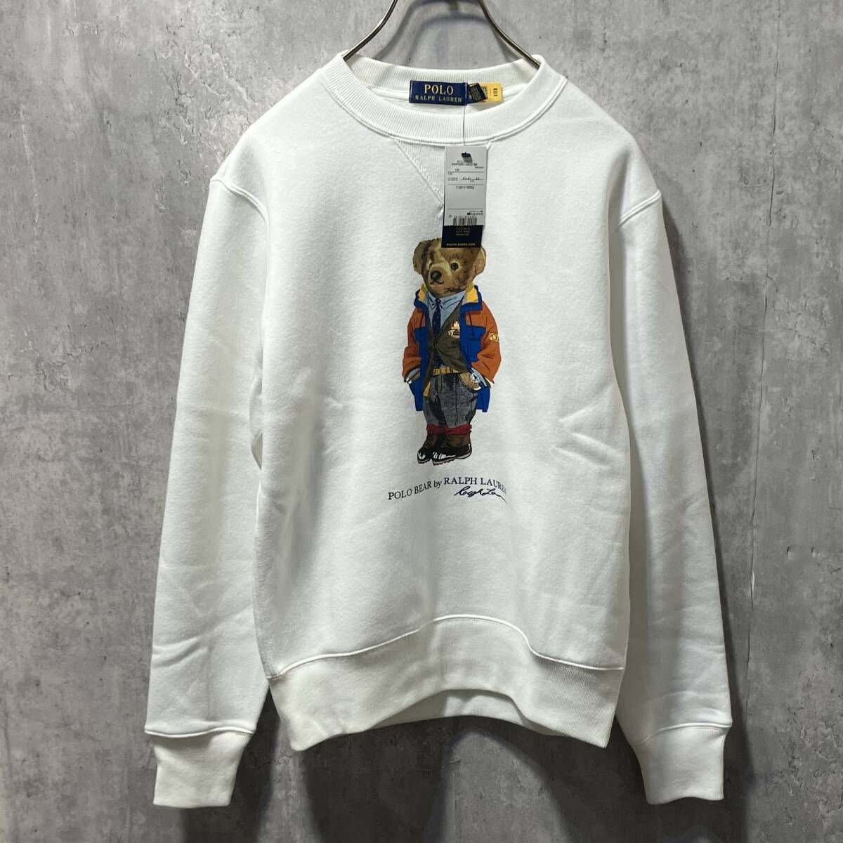 POLO RALPH LAUREN ANORAK BEAR FLEECE SWEATSHIRT サイズXS ホワイト ポロラルフローレン