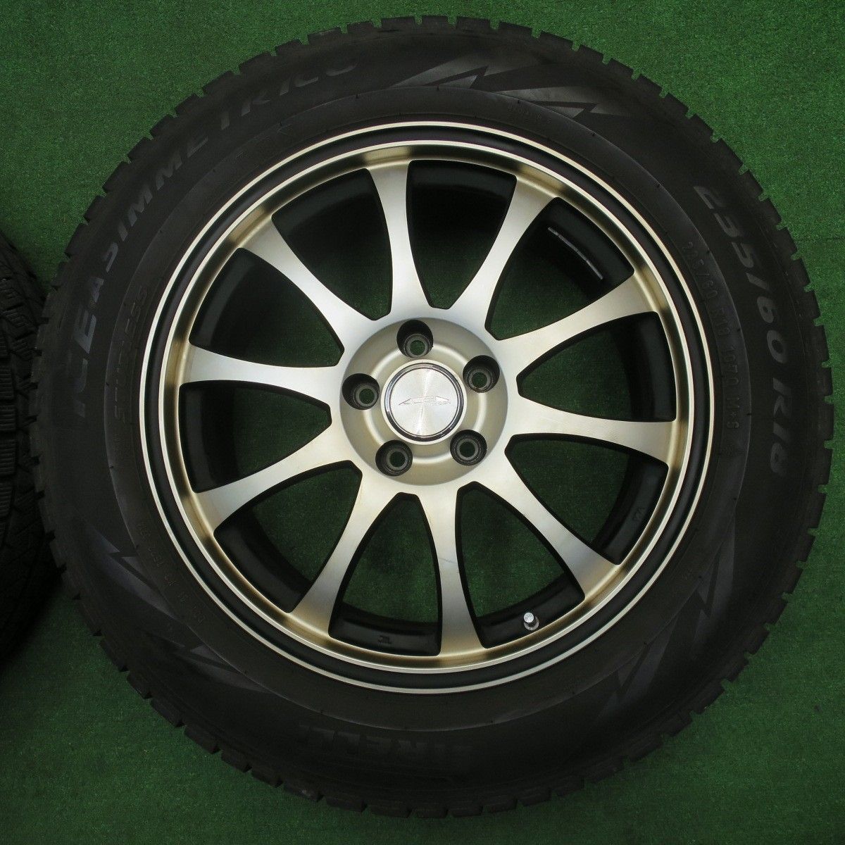 バリ溝 8 5分 アウディ Q 5 等 ACE DESIGN 235 60 R 18 スタッドレス ピレリ アイスアシンメトリコ 18インチ PCD 112 H ス