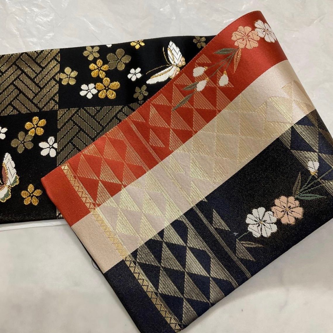 kimonoarisa●美品●最高級西陣織唐織正絹手織り半幅帯半巾帯小袋帯432 ○kimono+one○kimonoarisa○厳選○未使用同然○最高級西陣織唐織