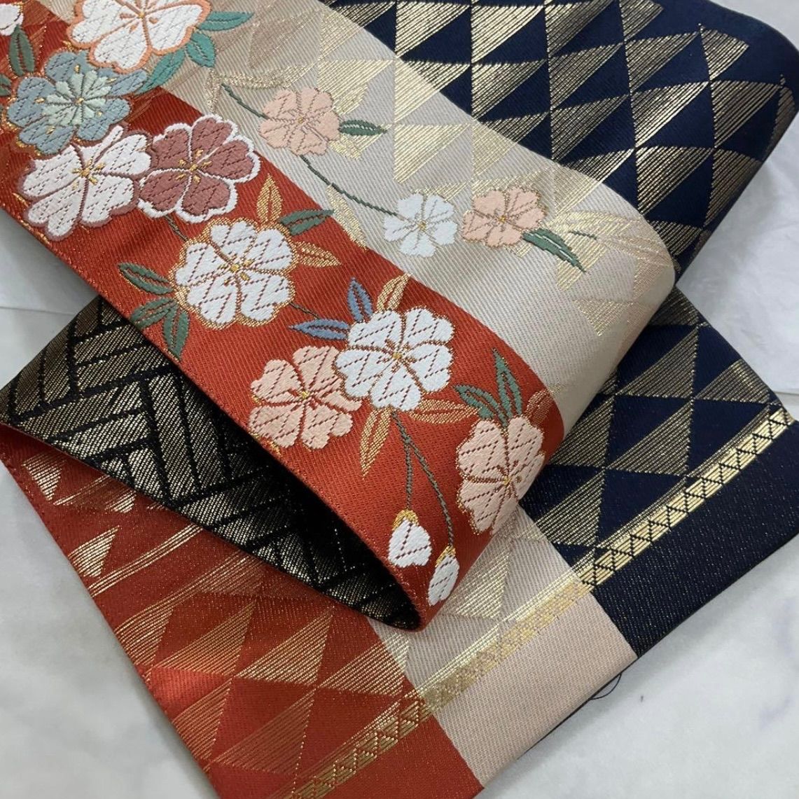 厳選●未使用同然●最高級西陣織唐織手織正絹●半幅帯半巾帯小袋帯●433 ○kimono+one○kimonoarisa○厳選○未使用同然○最高級西陣織唐織