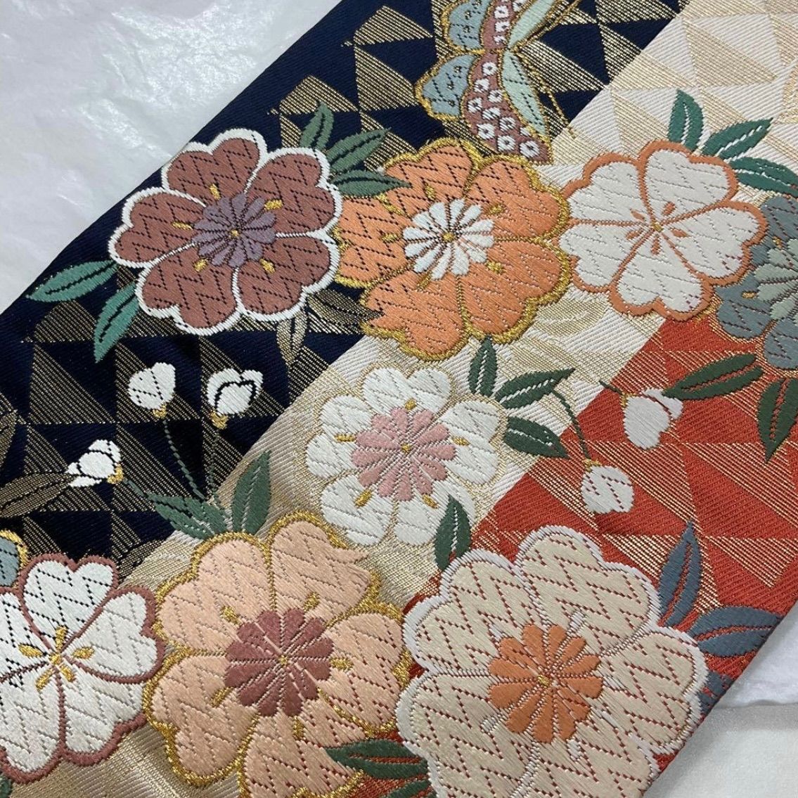 kimonoarisa●美品●最高級西陣織唐織正絹手織り半幅帯半巾帯小袋帯432 ○kimono+one○kimonoarisa○厳選○未使用同然○最高級西陣織唐織
