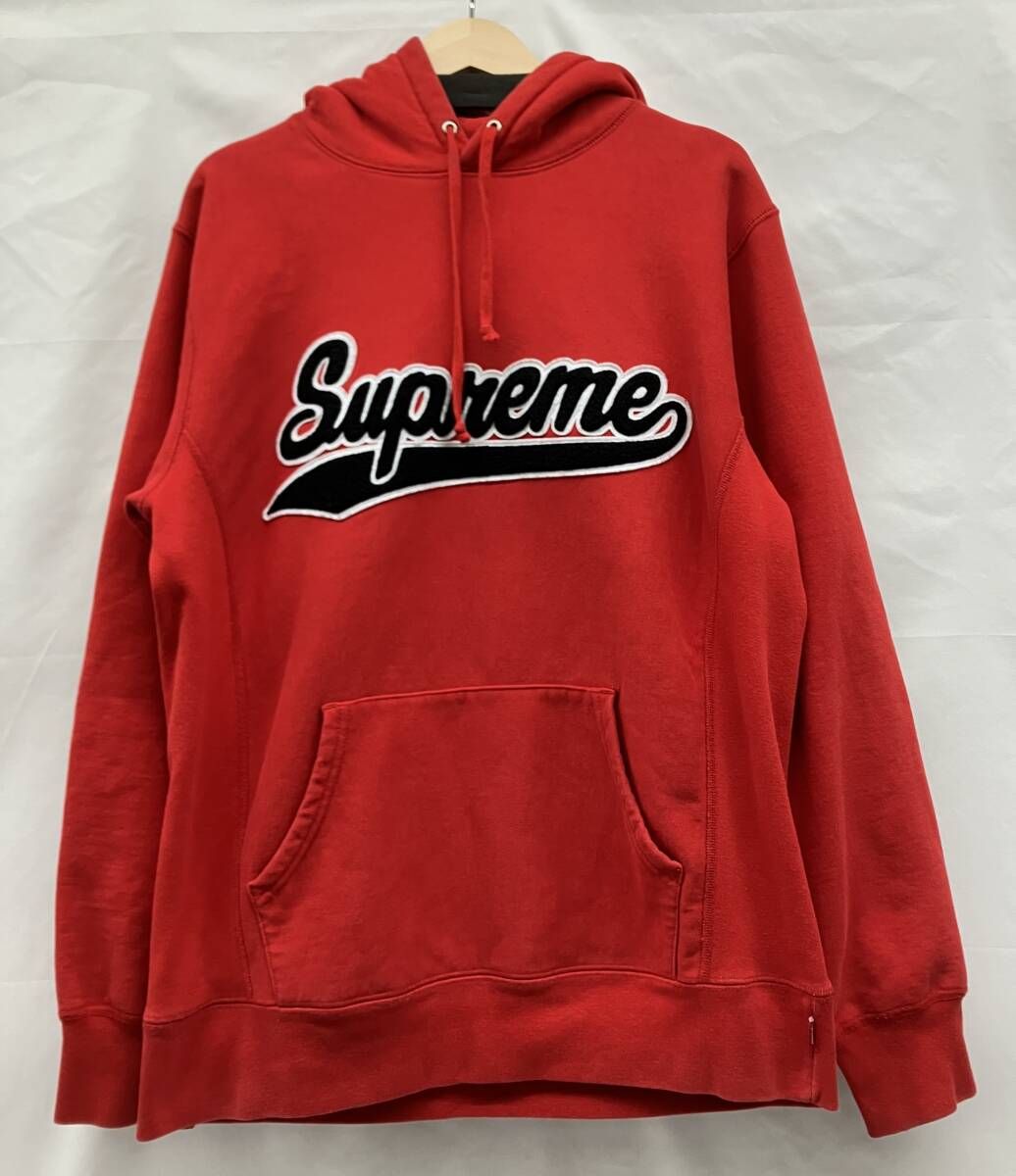 Supreme シュプリーム AW15 Chenille Script Hooded shirt シュニール