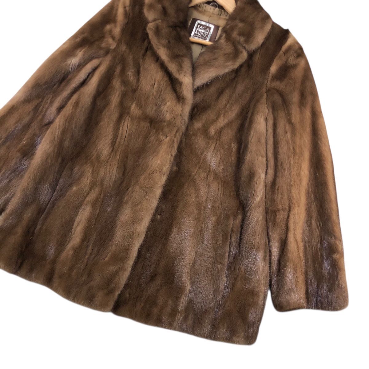 着丈70cm サガミンク デミバフミンク ファーコート ミンクコート