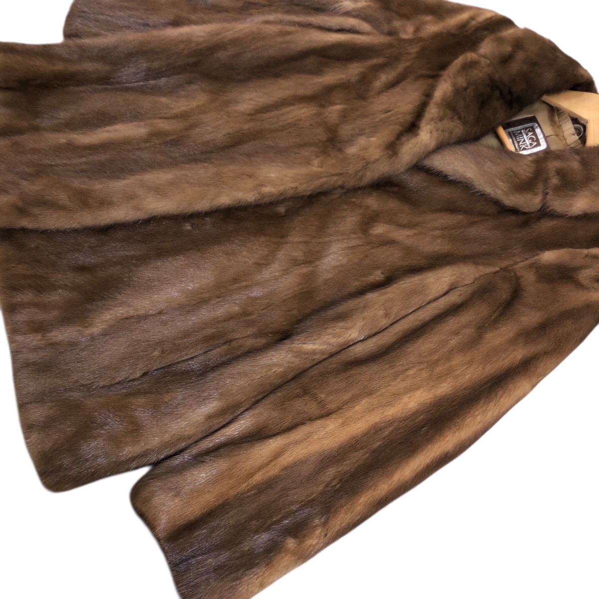 着丈70cm サガミンク デミバフミンク ファーコート ミンクコート