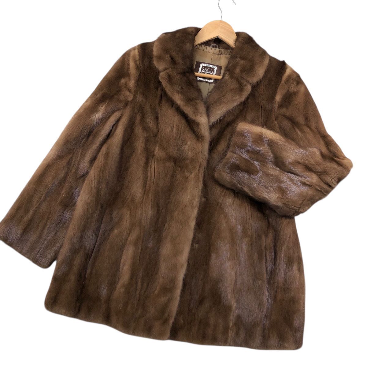 着丈70cm サガミンク デミバフミンク ファーコート ミンクコート