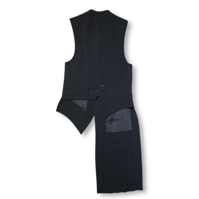 25 ss Yohji Yamamoto POUR HOMME TA TAXEDO PLEATED VEST HP-V 09-500 タキシード ベスト ヨウジヤマモト プールオム