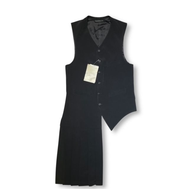 25 ss Yohji Yamamoto POUR HOMME TA TAXEDO PLEATED VEST HP V 09 500 タキシード ベスト ヨウジヤマモト プールオム