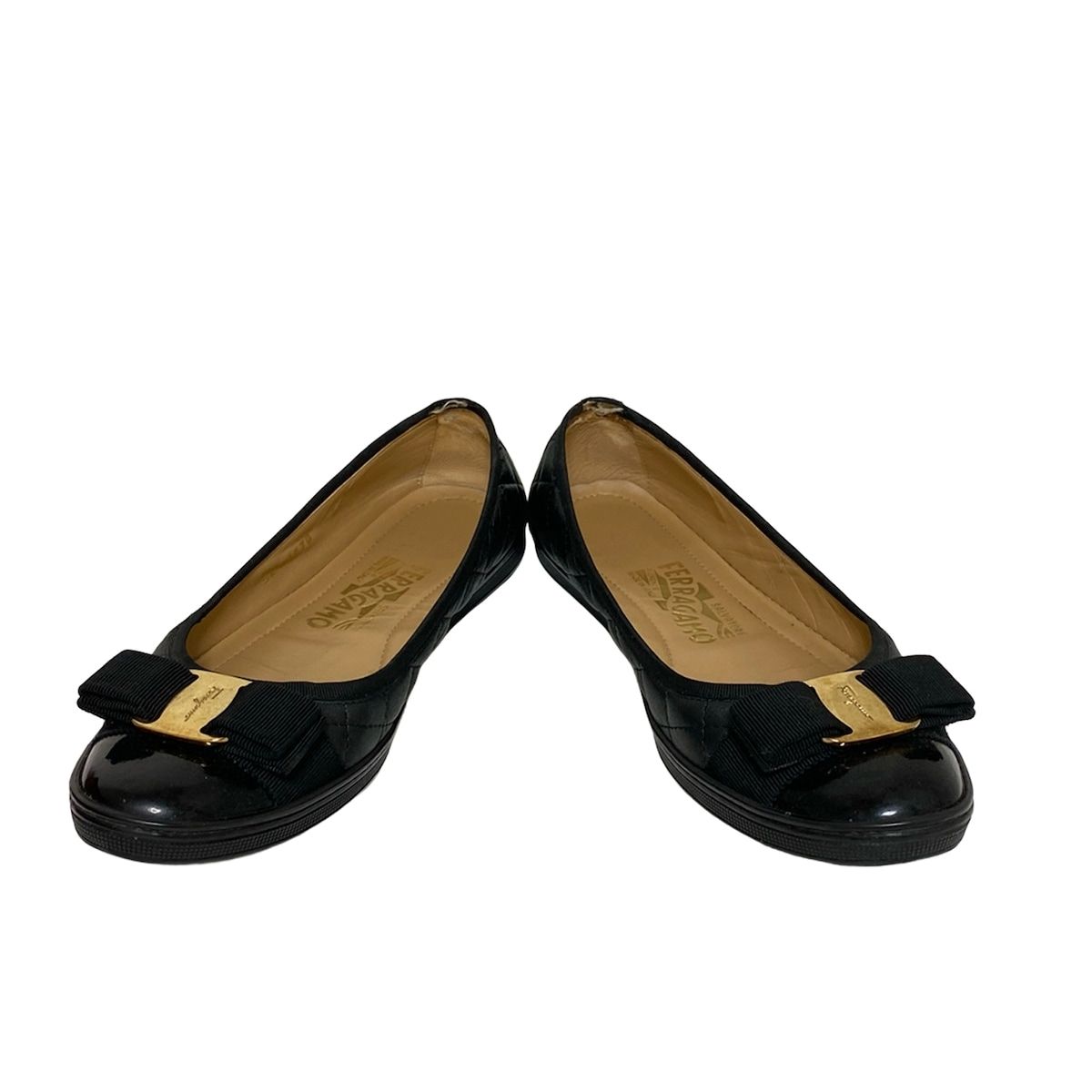 サルヴァトーレフェラガモ☆キルティングフラットシューズ バレエシューズ サルヴァトーレフェラガモ キルティング フラットシューズ バレエシューズ