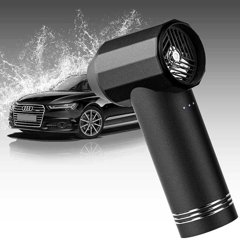 エアダスター 爆風165 m s 12000 mAh大容量バッテリー ブロワー 高速回転 アルミ合金 4段階風量調整 超強力 電動エアダスター 充電式 省エネ対応 洗車 車内 PC キーボード 家具 掃除 空気入れ Type