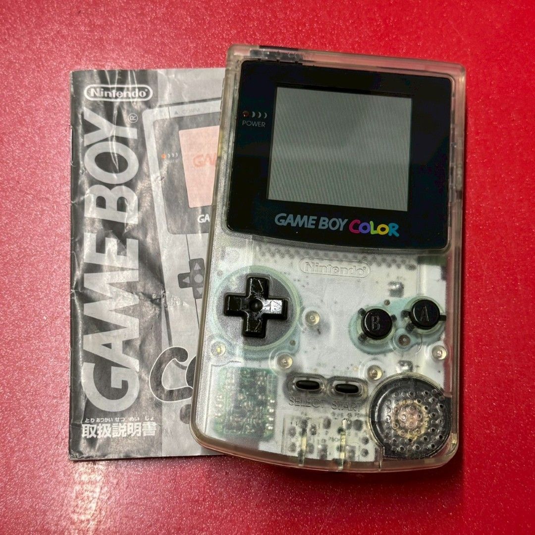 ゲームボーイ 本体 クリア GBハード 説付き 動作可