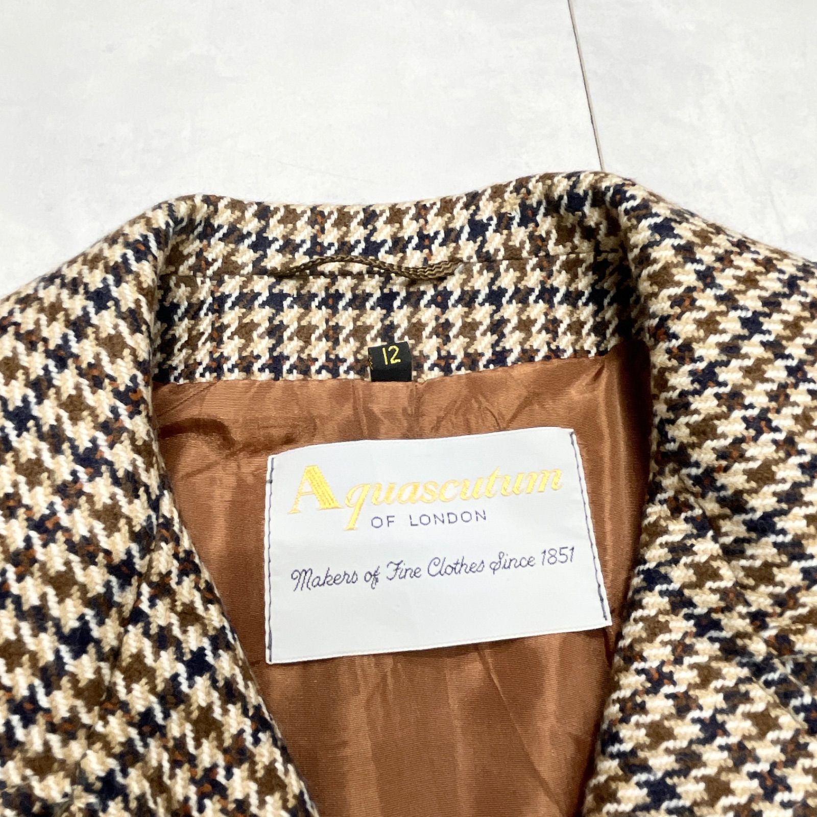 Aquascutum アクアスキュータム セットアップ チェック柄 プリーツ