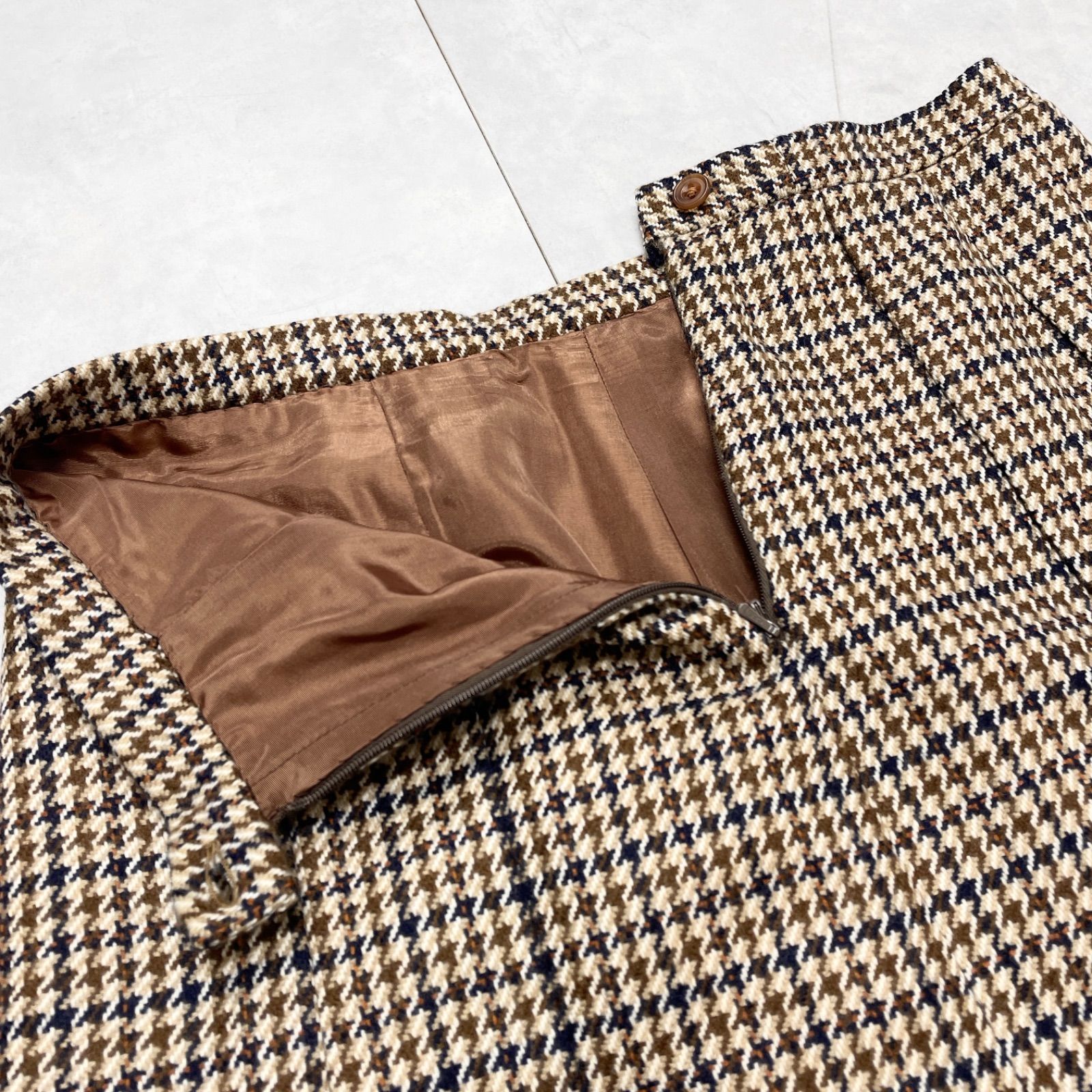 Aquascutum アクアスキュータム セットアップ チェック柄 プリーツ