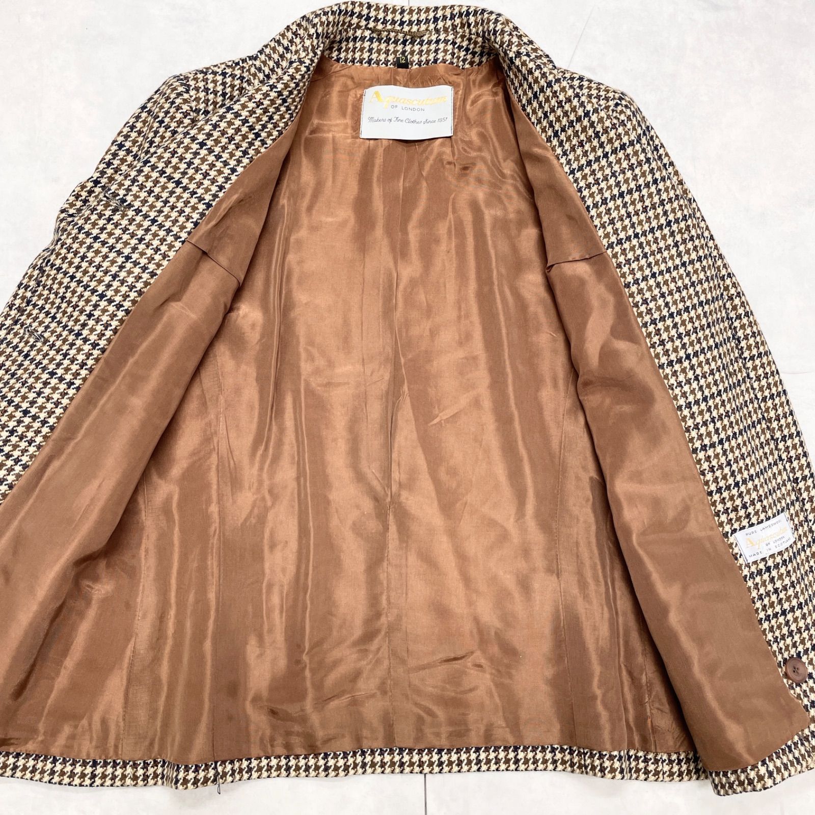 Aquascutum アクアスキュータム セットアップ チェック柄 プリーツ