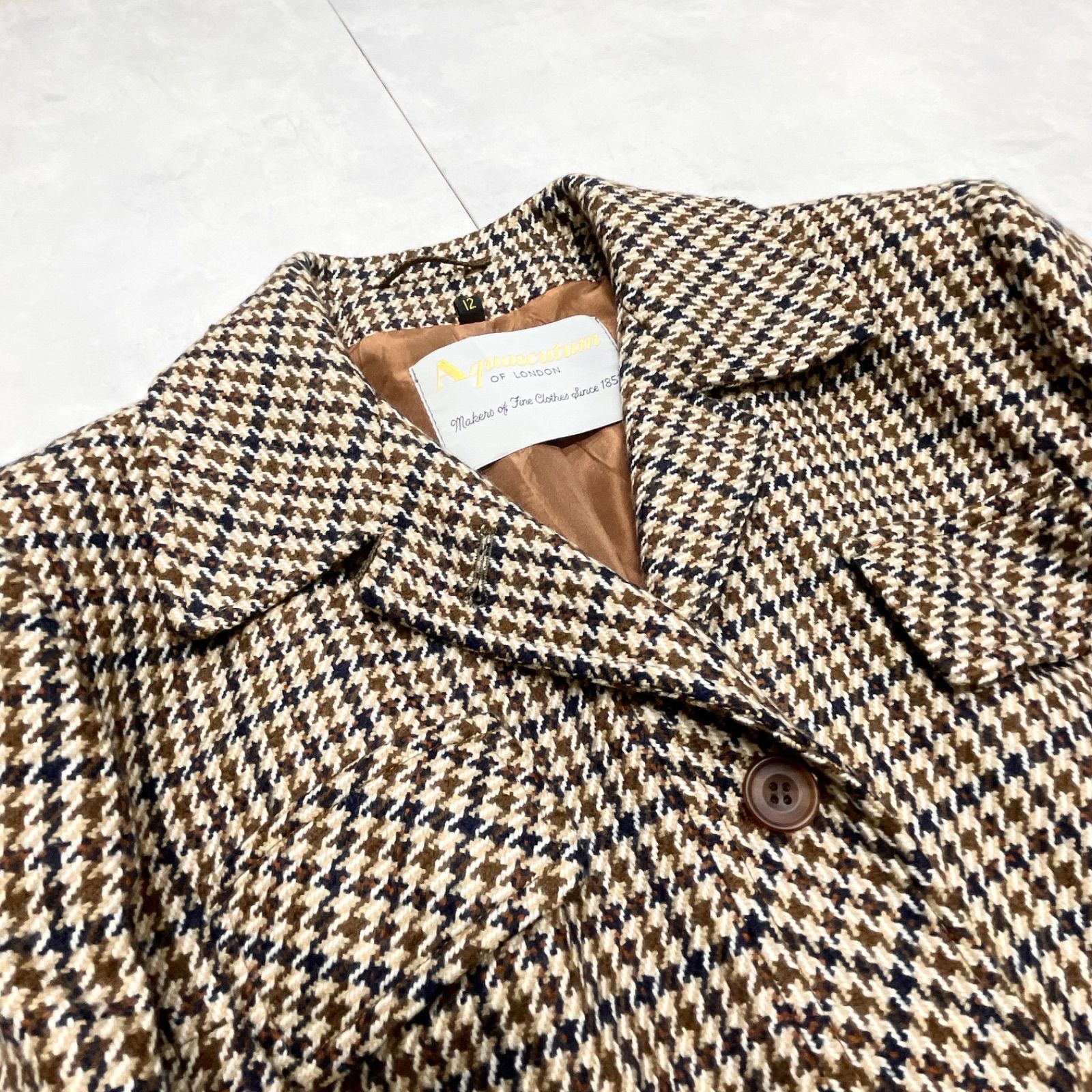 Aquascutum アクアスキュータム セットアップ チェック柄 プリーツ