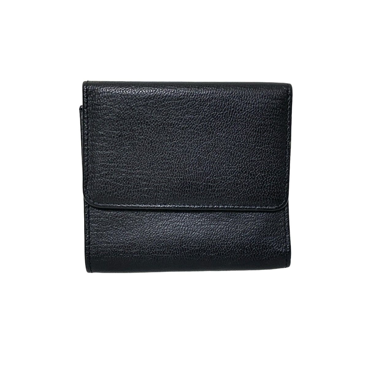 CHANEL シャネル 3つ折り財布 黒 ゴールド金具 レザー