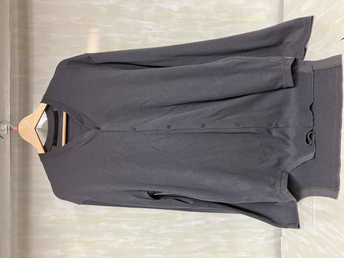 JULIUS ユリウス FRAMED HEM CARDIGAN ロングカーディガン ブラック 2