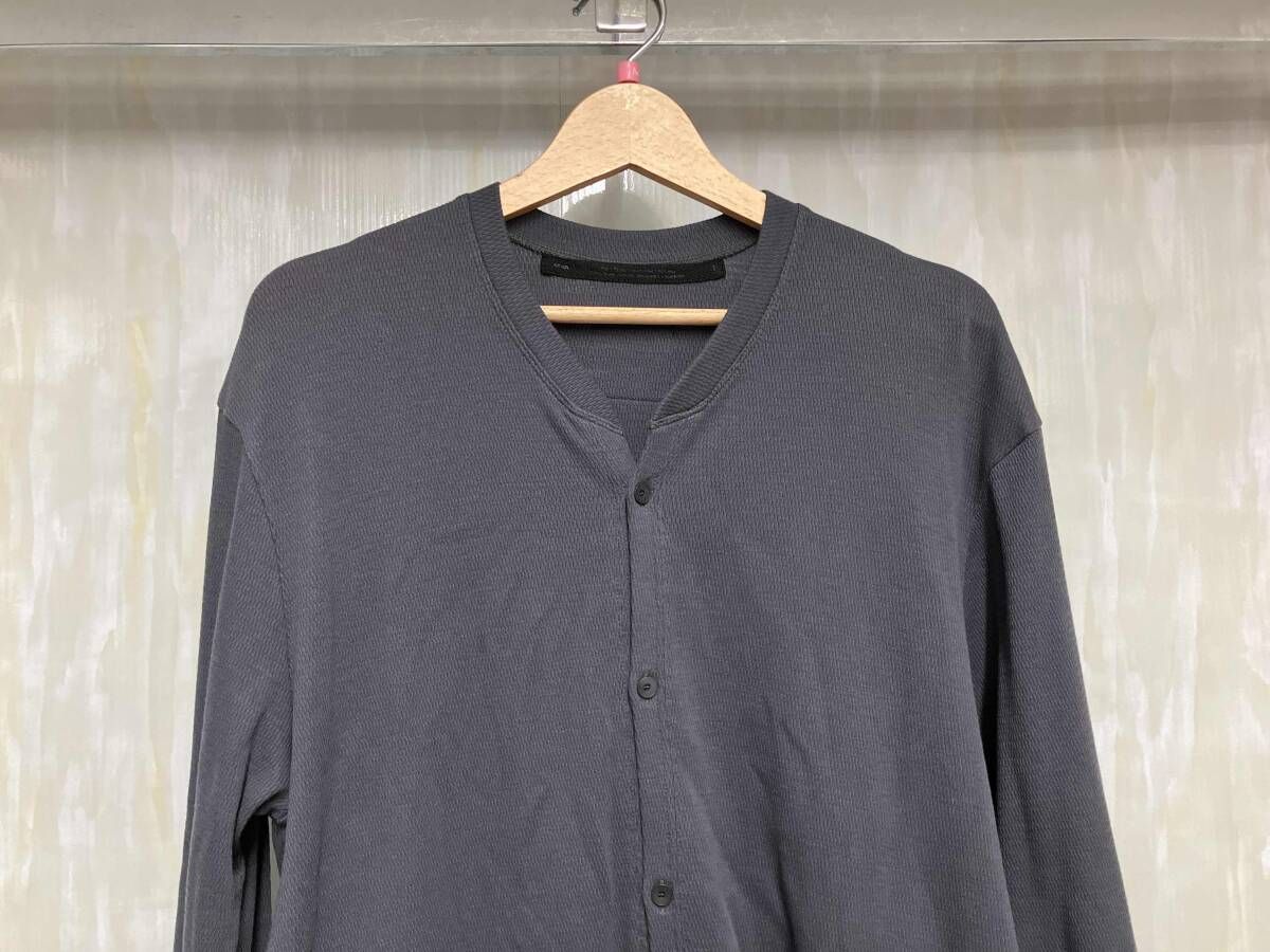 JULIUS ユリウス FRAMED HEM CARDIGAN ロングカーディガン ブラック 2