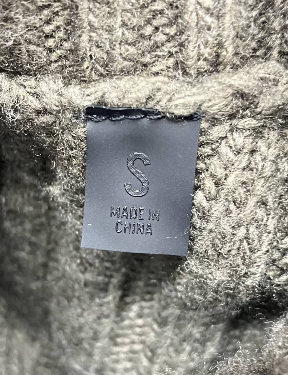ESSENTIALS グレー オーバーサイズ ニット ESSENTIALS エッセンシャルズ ハイネックニット オーバーサイズ S