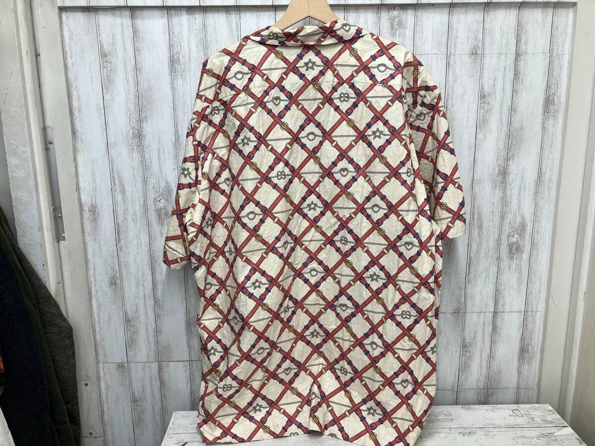 GUCCI 衣料 半袖シャツ GGチェーン ベージュ 595771