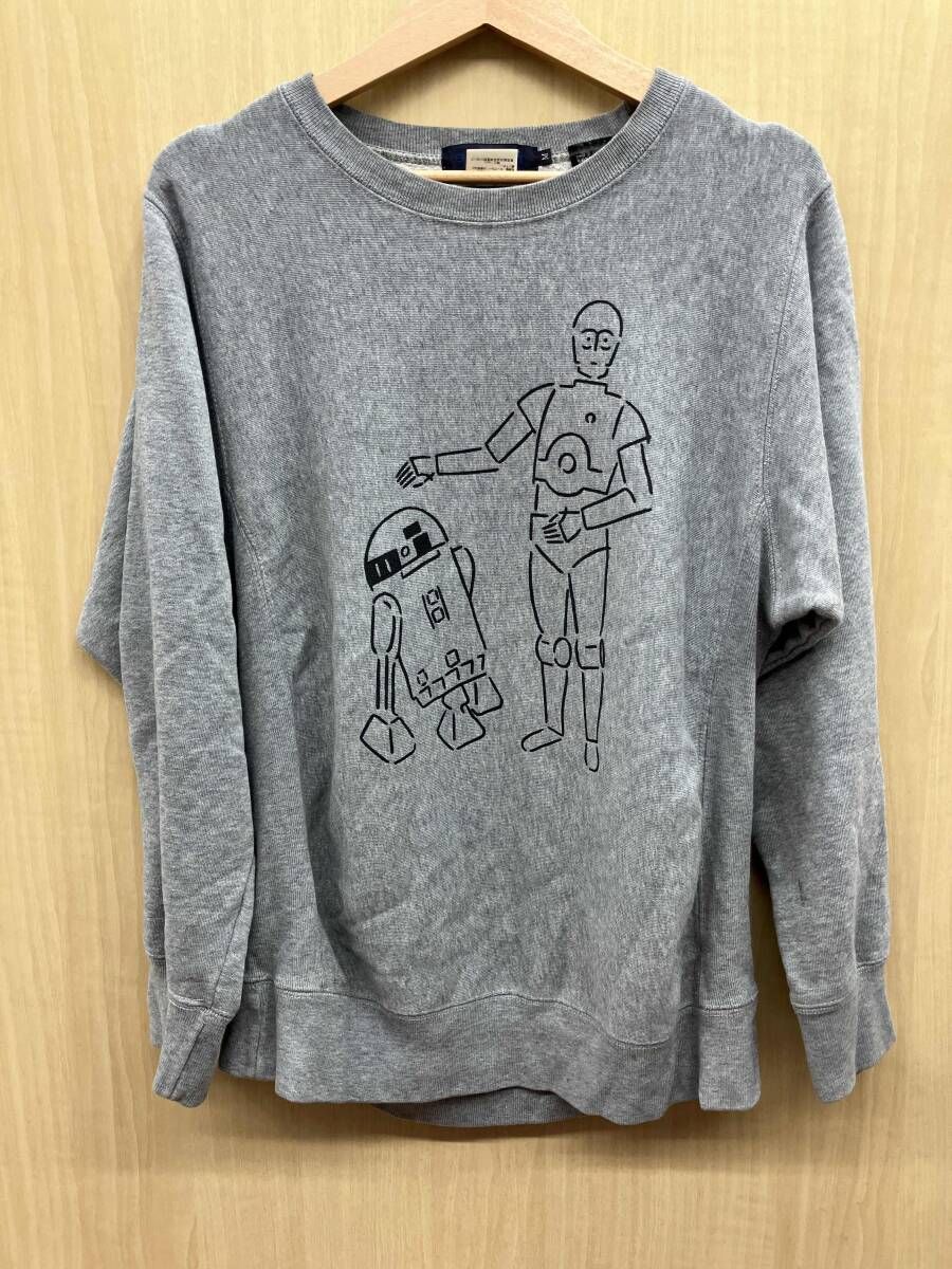 BEAMS T ビームス STARWARS スターウォーズ コラボ スウェット トレーナー グレー Mサイズ