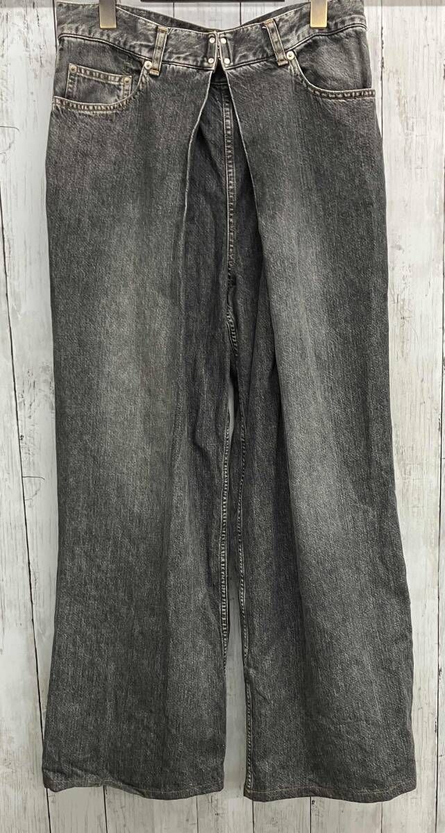 デニムパンツ ジョンローレンスサリバン ブラックデニム size 46