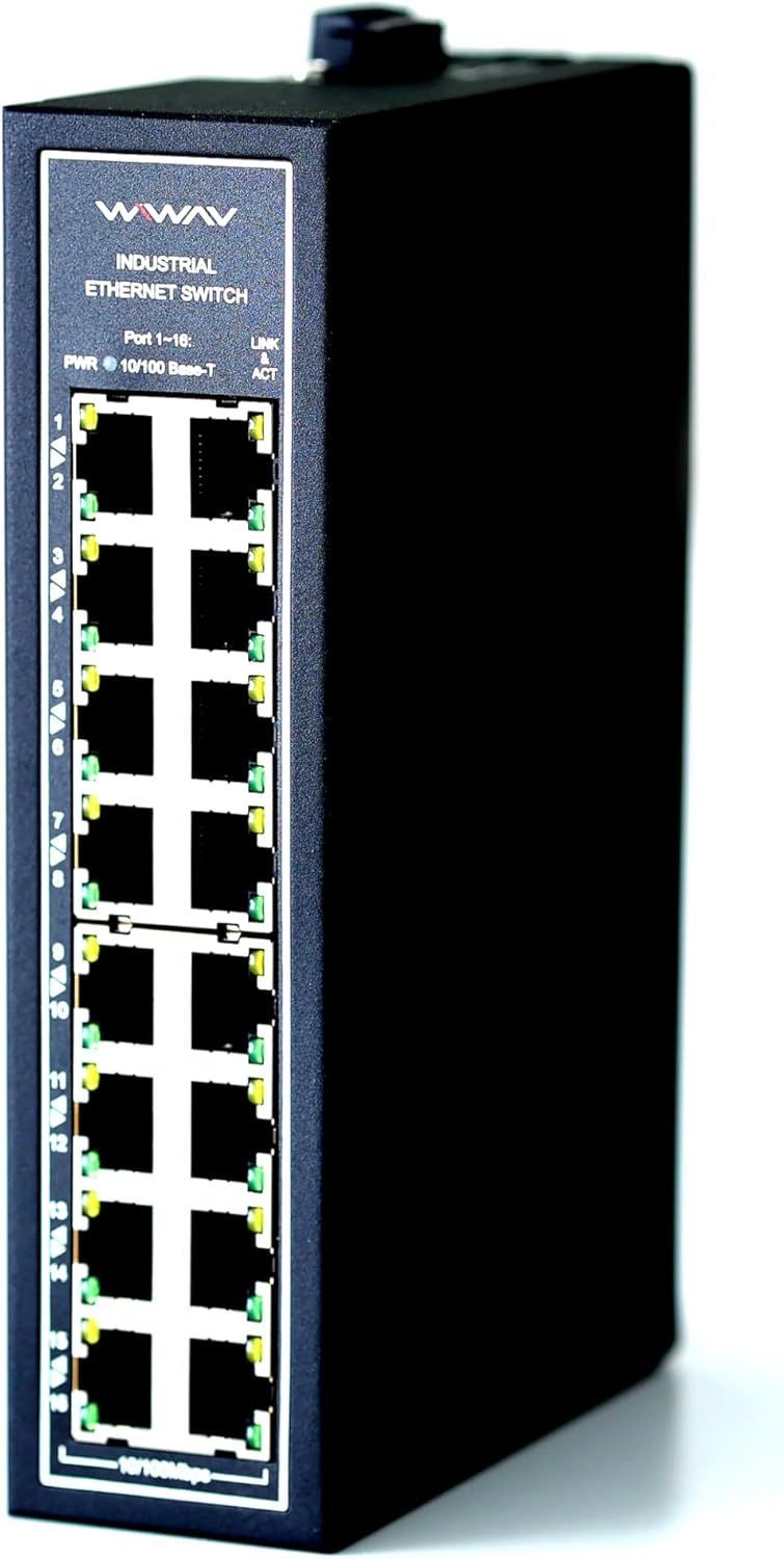 WIWAV WDH-16 ET-DC 業務用 産業用16ポートイーサネット スイッチングハブ 921721