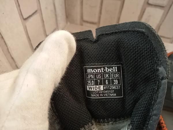  mont bell モンベル トレッキングブーツ マウンテンクルーザー 1129637 25 0 cm ブラック アウトドア その他 ブーツ 革靴