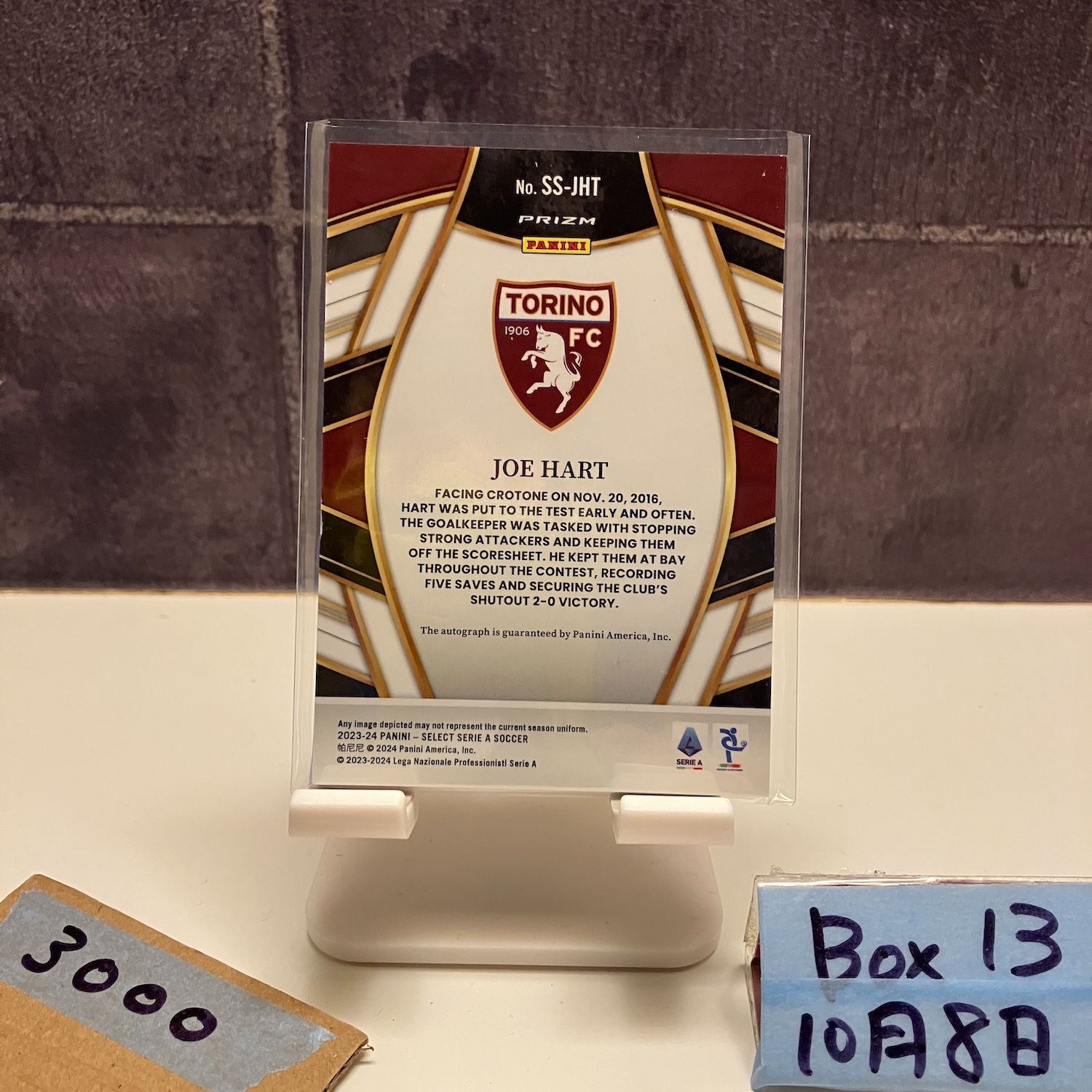 2023-24 Panini Select Joe Hart 直筆サインカード Torino FC Serie A