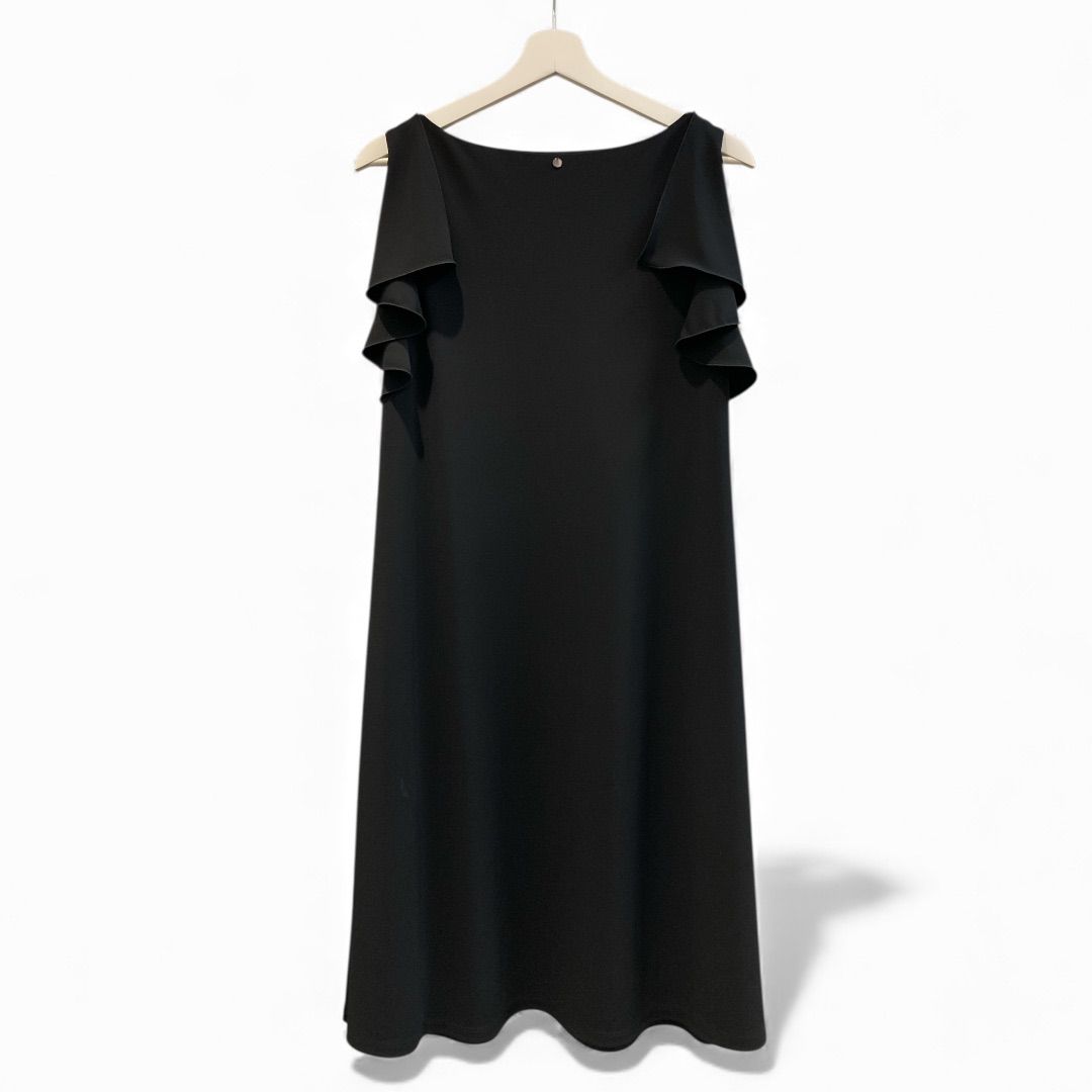 美品 DAISY LIN デイジー リン フリルワンピース 黒 ブラック サイズ40