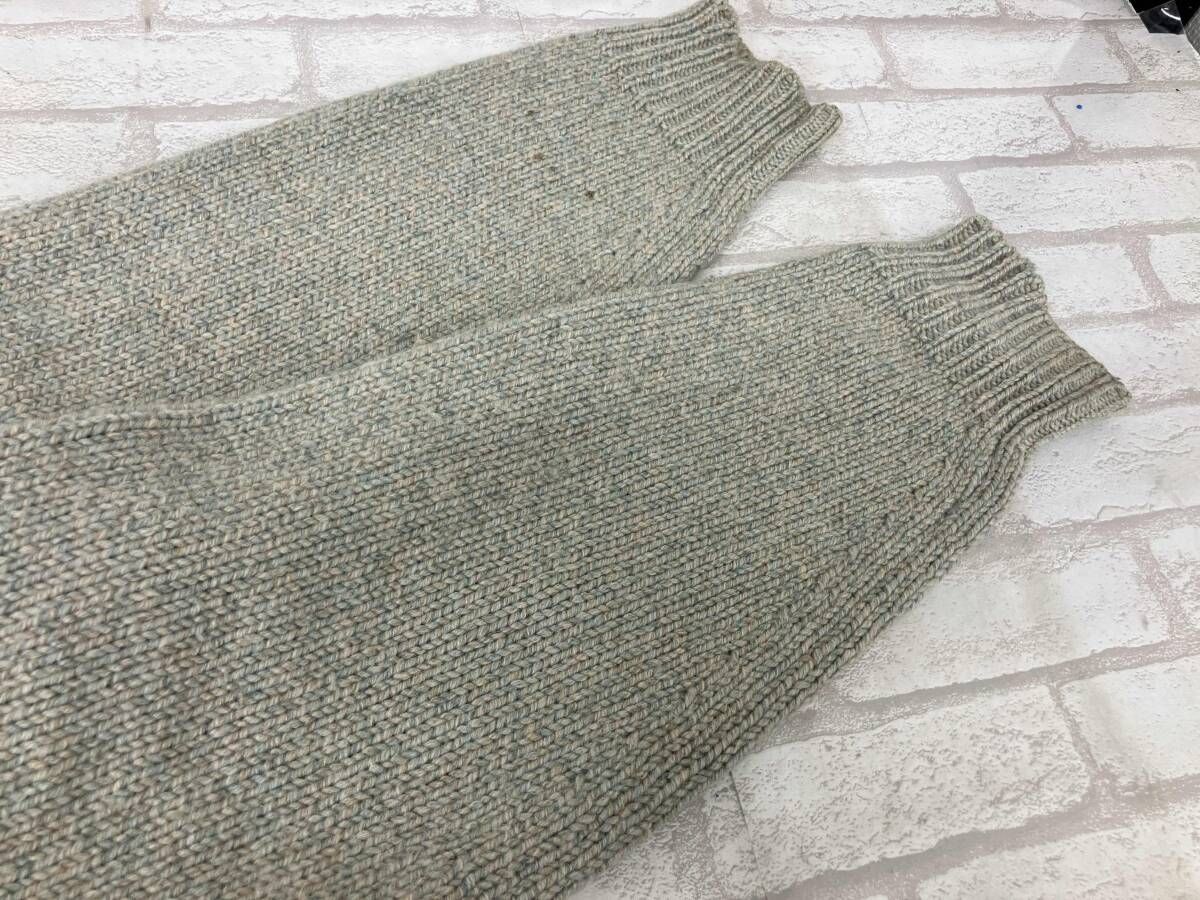 AURALEE CAMEL WOOL MIX KNIT オーラリー ミントグリーン ベージュ 長袖ニット セーター 状態考慮 中綿アウター ナイロンジャケット