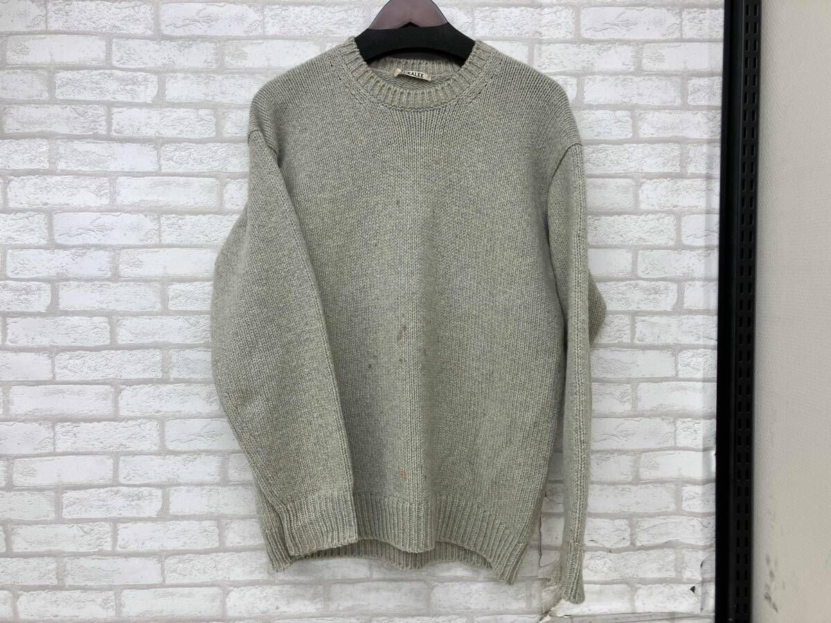 AURALEE CAMEL WOOL MIX KNIT オーラリー ミントグリーン ベージュ 長袖ニット セーター 状態考慮