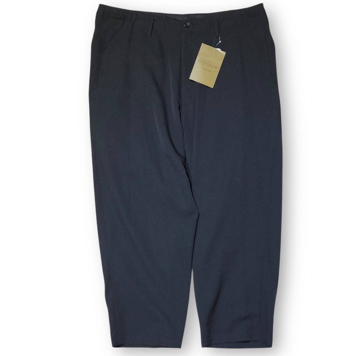 24 AW YOHJI POUR HOMME WOOL SIDE TUCK PANTS HO P 32 100 サイズ2 ブラック ヨウジヤマモトプールオム